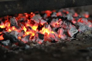 Burning coals photo