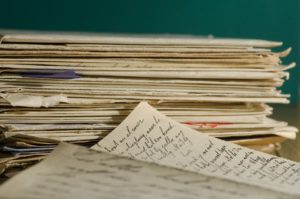 stack of handwritten letters photo