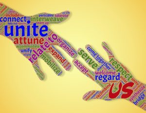 cooperative hands for unity photo