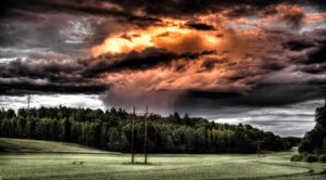 stormy sky dark gray clouds photo