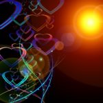 colorful hearts by sunlight image