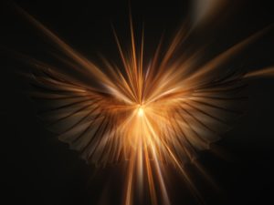 angel wings and light photo
