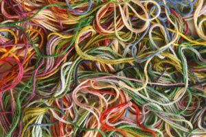 multi-colored yarn image