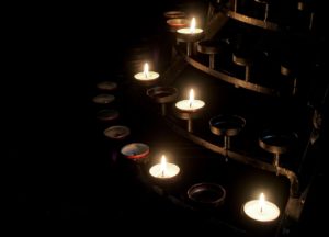 votive candles integrating light and dark 